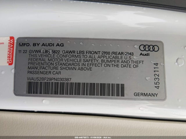 2023 AUDI A7 SPORTBACK WAUS2BF29PN030387 Photo 8