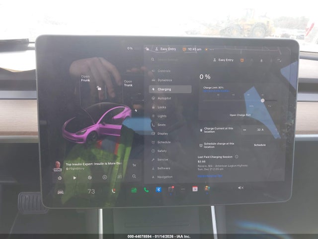 44078594 :رقم المزاد ، 5YJ3E1EA2KF401205 vin ، 2019 Tesla Model 3 Long Range/mid Range/standard Range/standard Range Plus مزاد بيع