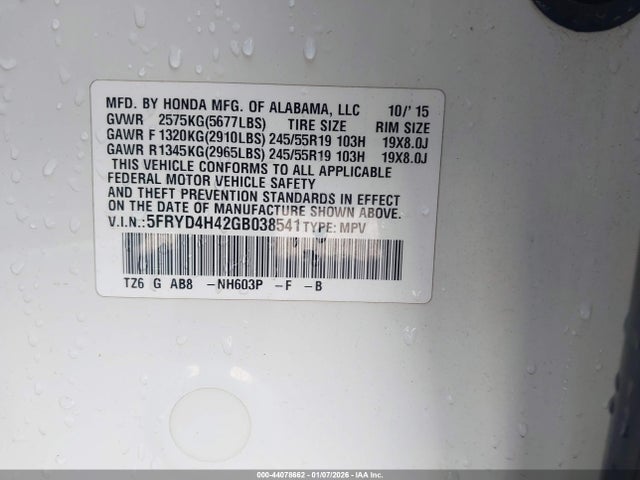 2016 ACURA MDX 5FRYD4H42GB038541 Photo 8