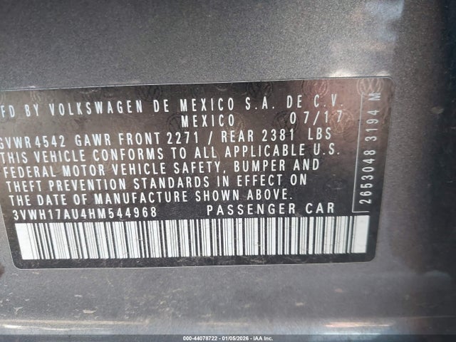 2017 VOLKSWAGEN GOLF ALLTRACK 3VWH17AU4HM544968 Photo 8