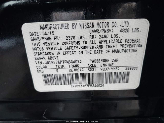 2015 INFINITI Q50 JN1BV7AP7FM344024 Photo 8