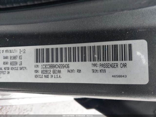 2012 CHRYSLER 200 1C3CCBBB0CN226436 Photo 8