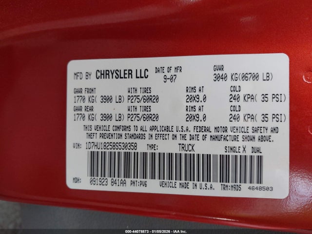 2008 DODGE RAM 1500 1D7HU18258S530358 Photo 8