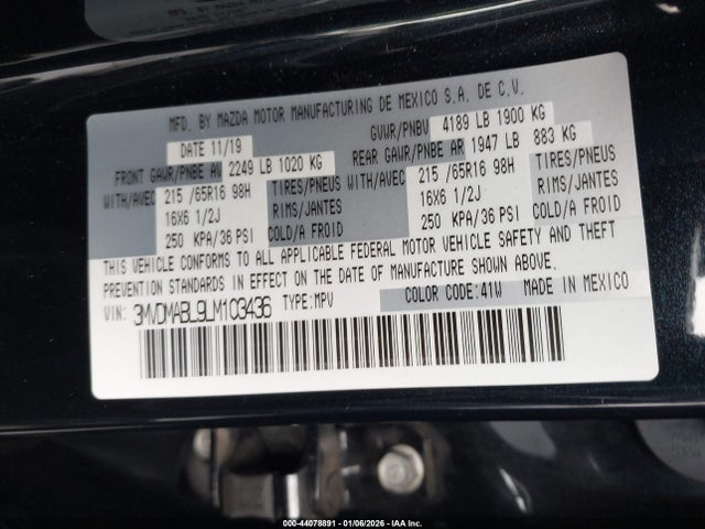 Mazda CX-30 2020 3MVDMABL9LM103436 Image 9