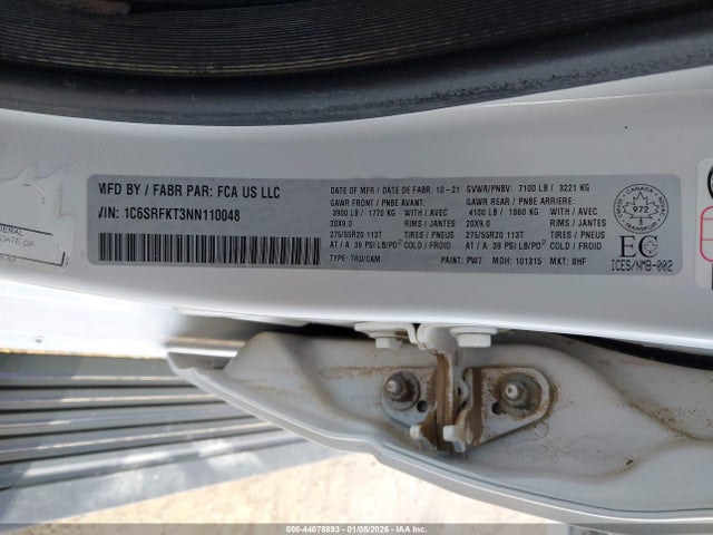 2022 RAM 1500 1C6SRFKT3NN110048 Photo 8