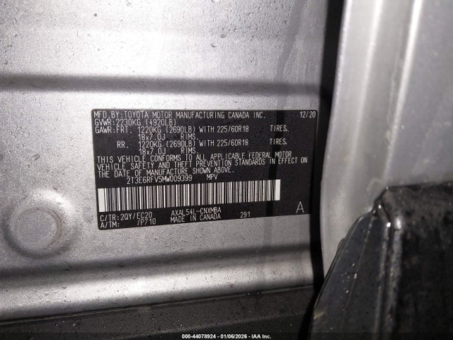 2021 TOYOTA RAV4 HYBRID 2T3E6RFV5MW009399 Photo 8