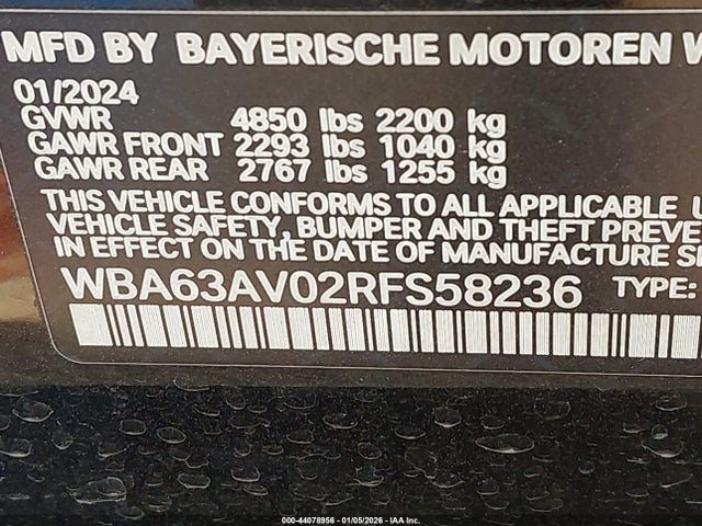 2024 BMW 430I GRAN COUPE WBA63AV02RFS58236 Photo 8