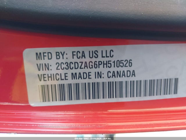 2023 DODGE CHALLENGER 2C3CDZAG6PH510526 Photo 8