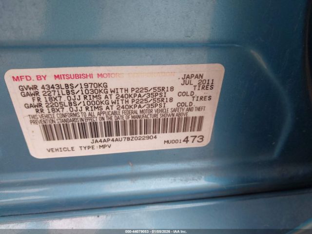 2011 MITSUBISHI OUTLANDER SPORT JA4AP4AU7BZ022904 Photo 8