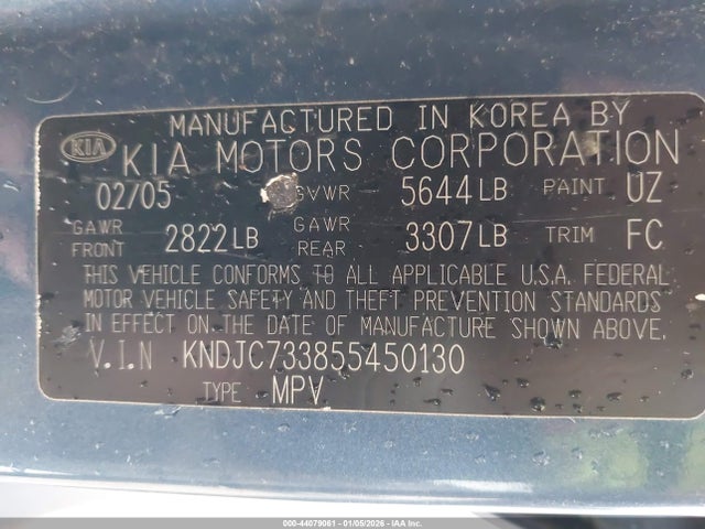 2005 KIA SORENTO KNDJC733855450130 Photo 8