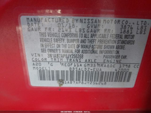 2018 NISSAN SENTRA 3N1AB7AP8JY256268 Photo 8