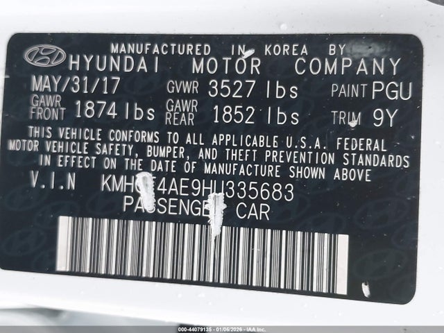 2017 HYUNDAI ACCENT KMHCT4AE9HU335683 Photo 8