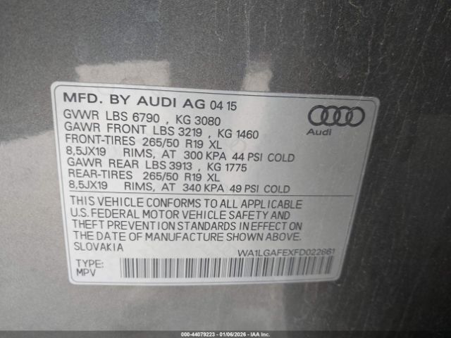 2015 AUDI Q7 WA1LGAFEXFD022861 Photo 8