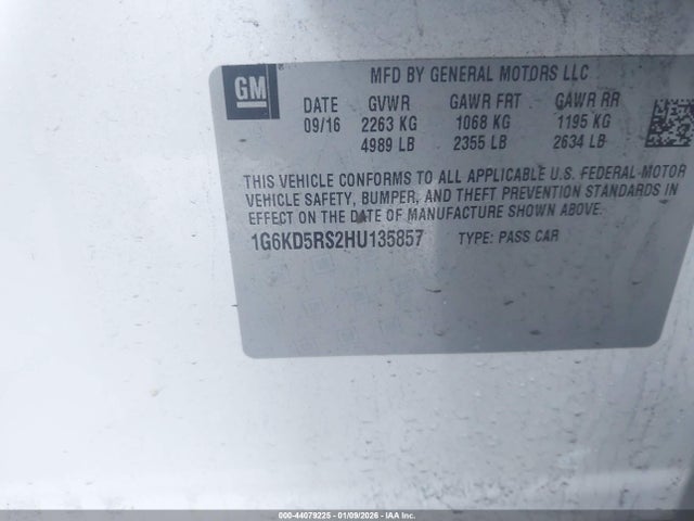 2017 CADILLAC CT6 1G6KD5RS2HU135857 Photo 8