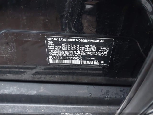 5UX43EU05S9Y00242 BMW X5 Phev Xdrive50e