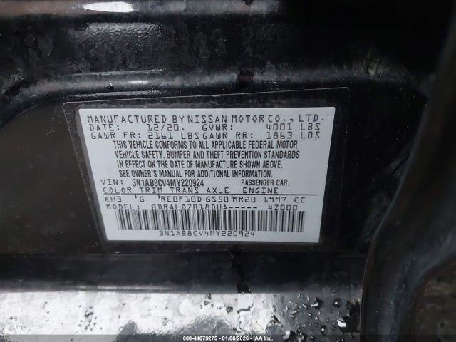 3N1AB8CV4MY220924 Nissan Sentra Sv Xtronic Cvt
