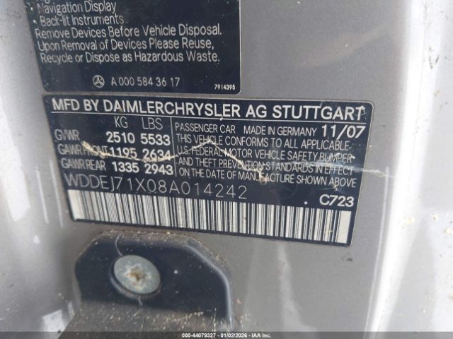 2008 MERCEDES-BENZ CL 550 WDDEJ71X08A014242 Photo 8