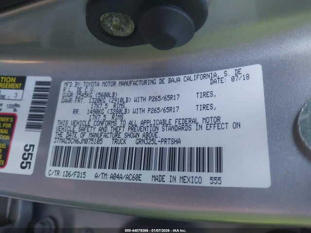 Toyota Tacoma 2018 3TMAZ5CN6JM075105 Image 17