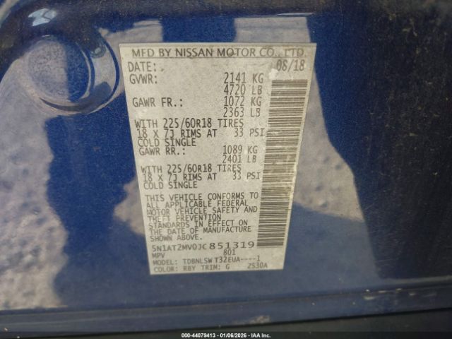 2018 NISSAN ROGUE 5N1AT2MV0JC851319 Photo 8