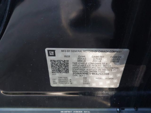 2019 CHEVROLET EQUINOX 2GNAXHEV4K6292269 Photo 8