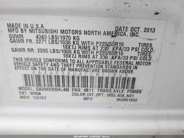 2014 MITSUBISHI OUTLANDER SPORT 4A4AP3AU4EE011895 Photo 8