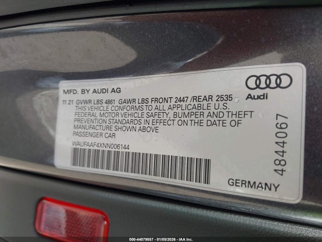 2022 AUDI A4 WAUFAAF4XNN006144 Photo 8