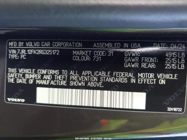 2024 VOLVO S60 7JRL12FK2RG325172 Photo 8