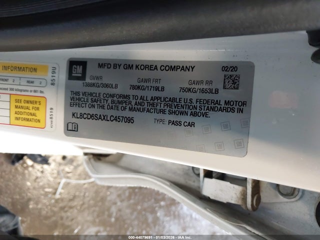 Chevrolet Spark Fwd 1lt Automatic 2020 KL8CD6SAXLC457095 Image 9