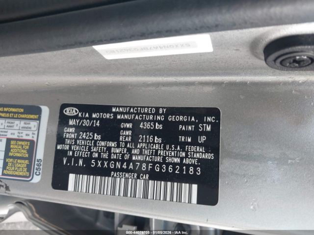 2015 KIA OPTIMA 5XXGN4A78FG362183 Photo 8