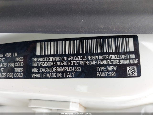 ZACNJDBB9MPM24363 Jeep Renegade Latitude 4x4