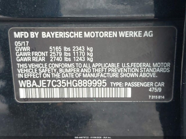 WBAJE7C35HG889995 BMW 540i Xdrive