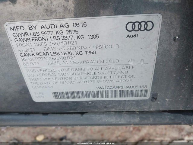 2017 AUDI SQ5 WA1CCAFP3HA005188 Photo 8