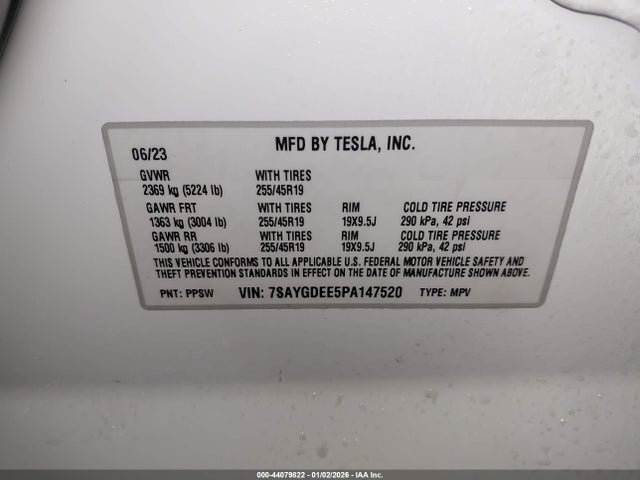2023 TESLA MODEL Y 7SAYGDEE5PA147520 Photo 8