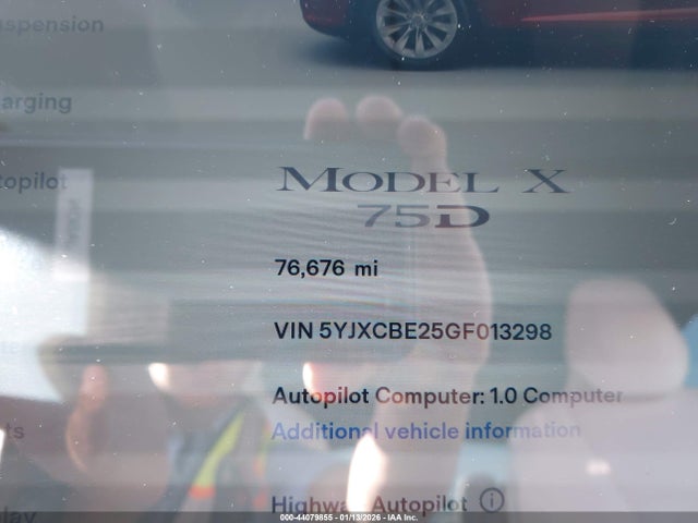 5YJXCBE25GF013298 Tesla Model X 60d/70d/75d/90d/p100d