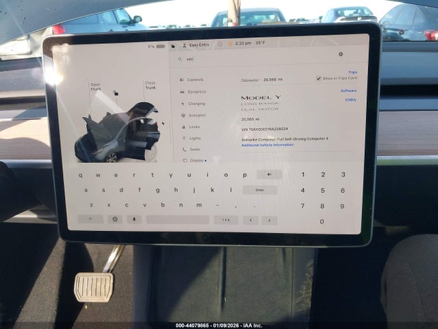2024 TESLA MODEL Y 7SAYGDEE1RA226024 Photo 6