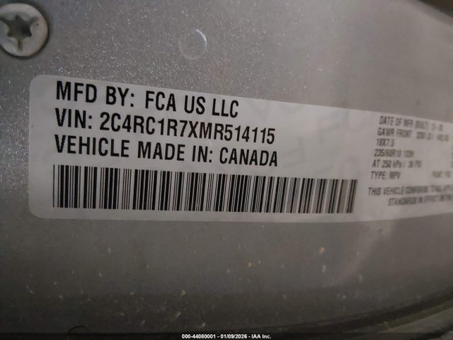 2021 CHRYSLER PACIFICA HYBRID 2C4RC1R7XMR514115 Photo 8