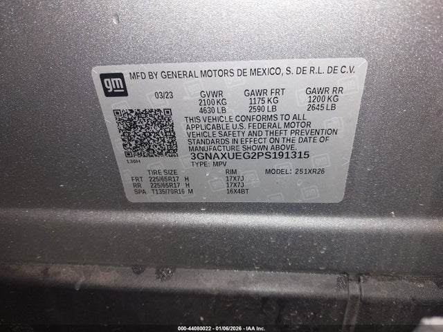 3GNAXUEG2PS191315 Chevrolet Equinox Awd Lt