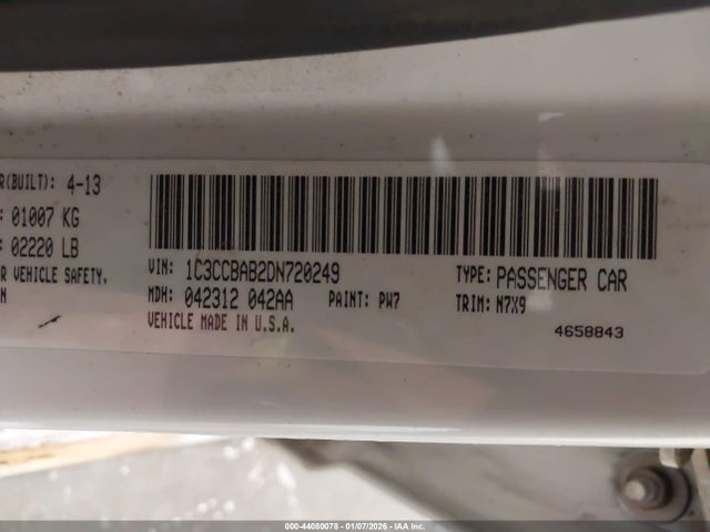 2013 CHRYSLER 200 1C3CCBAB2DN720249 Photo 8