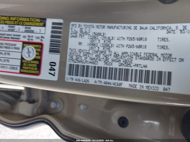 3TMGZ5AN2JM144823 Toyota Tacoma Limited