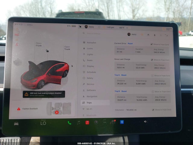 44080143 :رقم المزاد ، 5YJ3E1EB8NF192419 vin ، 2022 Tesla Model 3 Long Range Dual Motor All-wheel Drive مزاد بيع