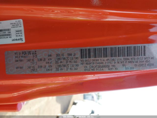 2019 JEEP WRANGLER UNLIMITED 1C4HJXFG6KW606058 Photo 8