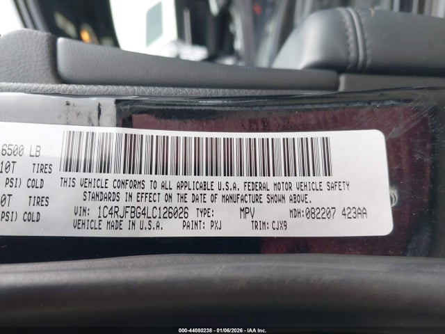 1C4RJFBG4LC126026 Jeep Grand Cherokee Limited 4x4