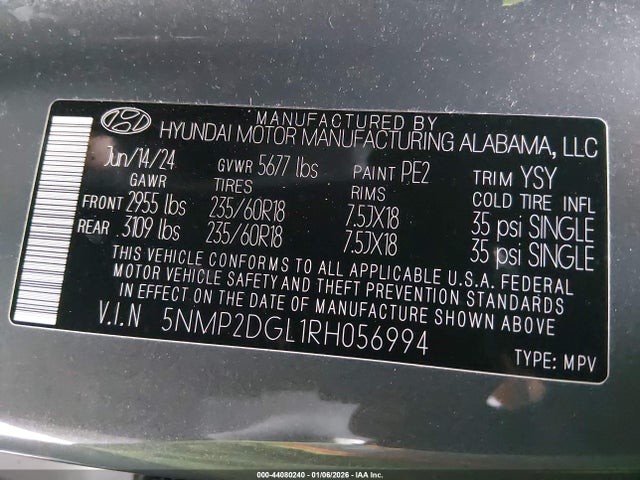 2024 HYUNDAI SANTA FE 5NMP2DGL1RH056994 Photo 8