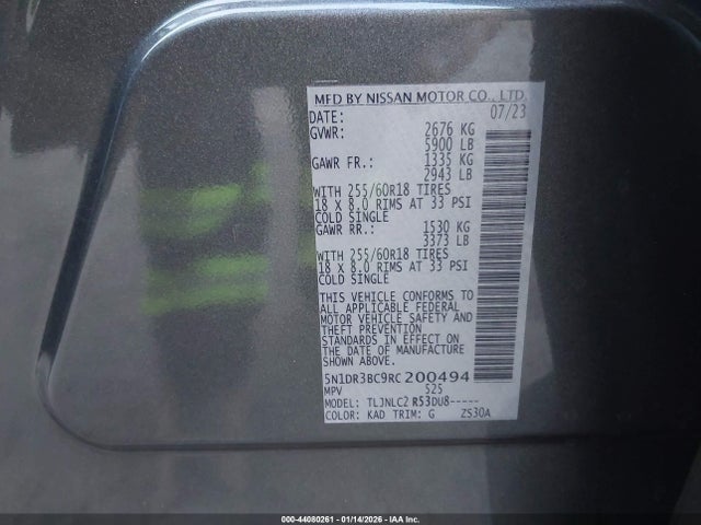 Nissan Pathfinder Sv 4wd 2024 5N1DR3BC9RC200494 Image 9