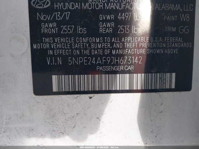 Hyundai SONATA SE 2018 5NPE24AF9JH673142 Image 9