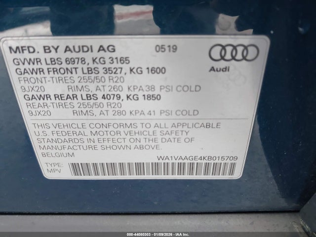 2019 AUDI E-TRON WA1VAAGE4KB015709 Photo 8