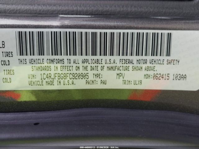 2015 JEEP GRAND CHEROKEE 1C4RJFBG8FC920905 Photo 8