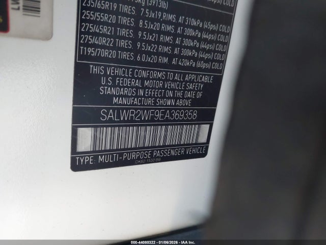 SALWR2WF9EA369358 Land Rover Range Rover Sport 3.0l V6 Supercharged Hse