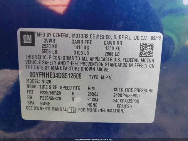 2013 CADILLAC SRX 3GYFNHE34DS512608 Photo 8