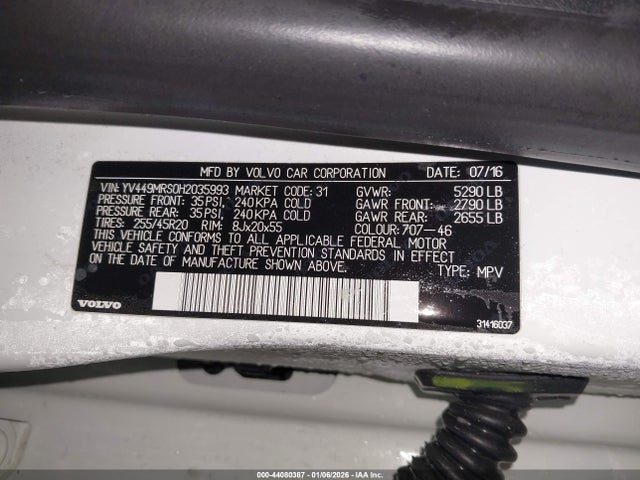 2017 VOLVO XC60 YV449MRS0H2035993 Photo 8
